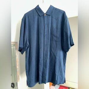 Tommy Bahama Deep Navy Blue Casual Button Down Shirt